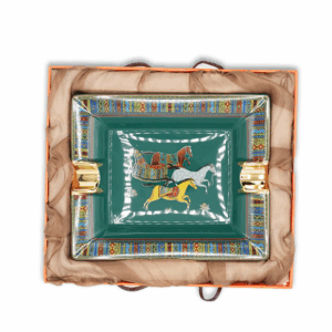 CIGARLOONG Ceramic Cigar Ashtray - Dark green
