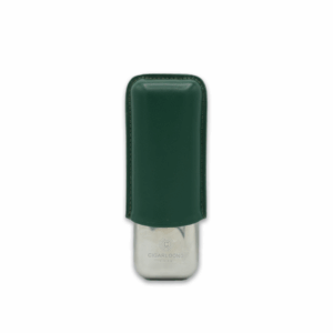 CIGARLOONG Portable Retro Luxury Leather Cigar Humidor Case - Green