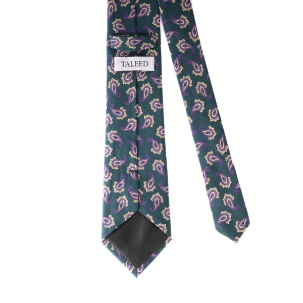 Silk Tie - Green & Purple
