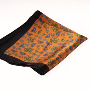 Orange Silk Pocket Square