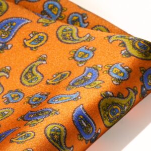 Orange Silk Pocket Square
