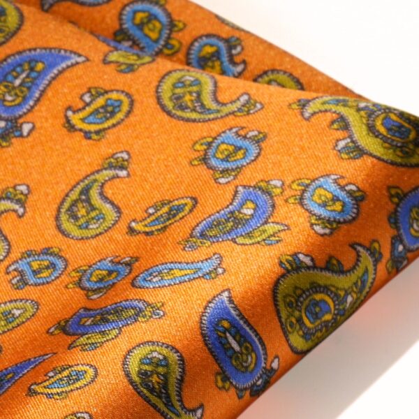 Orange Silk Pocket Square