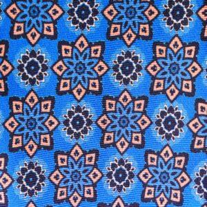 Blue & orang Silk Tie