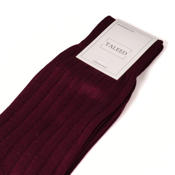 Mercerized Cotton Socks - Burgundy