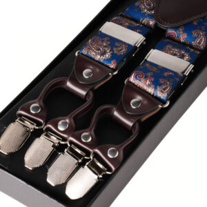 Suspender - Blue Paisley