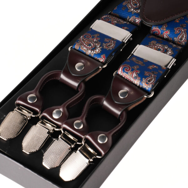 Suspender - Blue Paisley