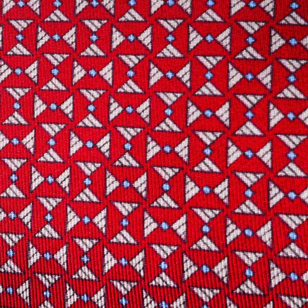 Red and Blue Silk Tie