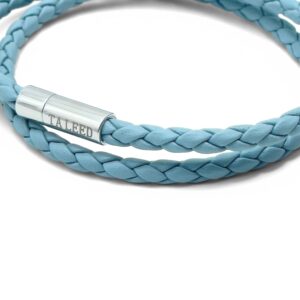 Sky Double Braided Bracelet Leather